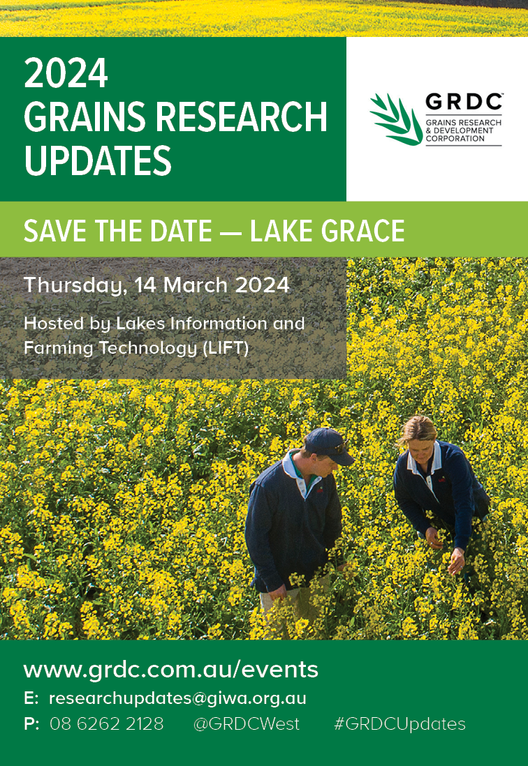 2024 Regional GRDC Grains Research Update, Lake Grace Grain Industry